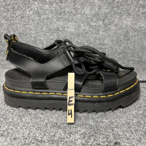 Dr. Martens Nartilla Sandals Womens Size 7 Black Platform Gladiator Lace Up - Picture 9 of 9